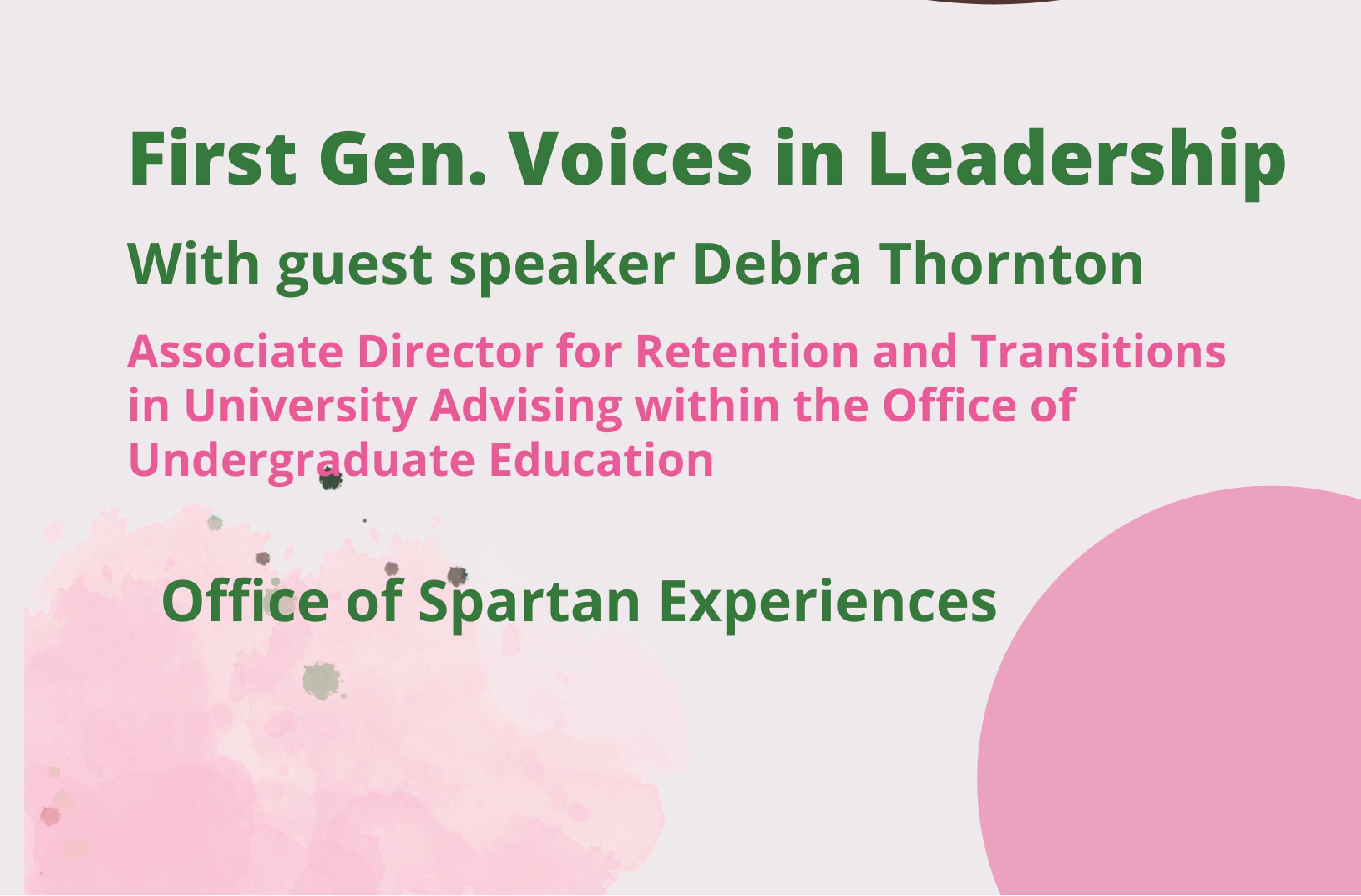 First Gen Voices in Leadership