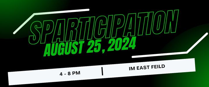 Text says Sparticipation, 30 August, 4-8 p.m., CHerry Lane Field
